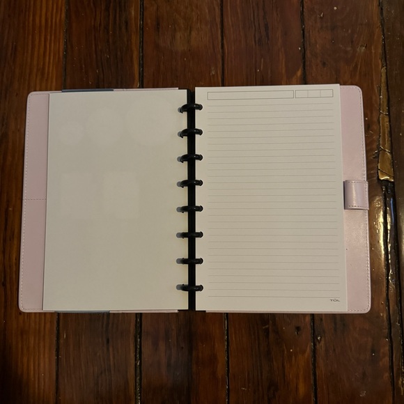 TUL® Discbound Notebook With Die-Cut Leather Cover, Junior Size - Picture 6 of 7